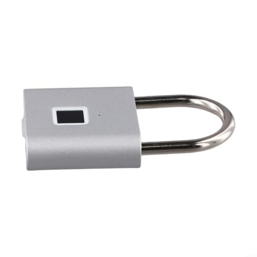 Biometric Padlock Stainless Steel Shackle 4mm Thick — view 4