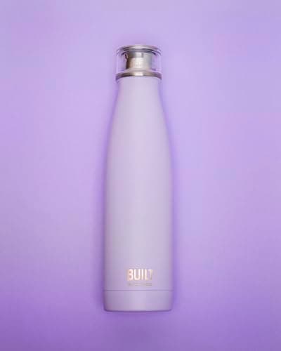 Built Perfect Seal Double-Walled Insulated Stainless Steel Water Bottle, 480 ml, Lavender — view 2