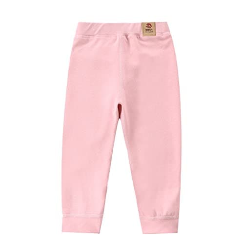 Baby Thermal Base Layer Pant Fleece Lined Leggings for Toddlers and Kids Boys Girls Footless Tights Infant Basic Solid Full Length Cotton Soft Legging (Pink, 12-18 Months) — view 2