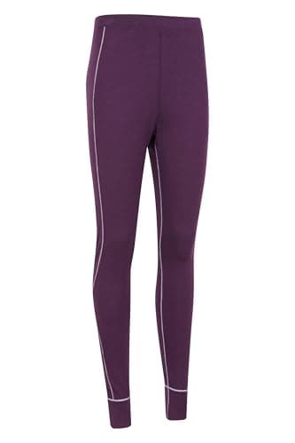 Mountain Warehouse Asgard Merino Womens Thermal Pants - Warm & Cosy Quick Dry Ladies Leggings, Quick Wicking Baselayers - Winter Camping, Outdoors, Travelling & Hiking Purple 16 — view 2