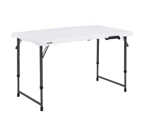 LIFETIME Height Adjustable Craft Camping and Utility Folding Table — view 4