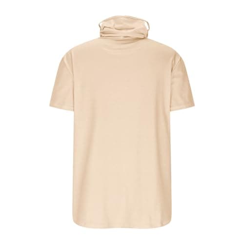 Slxbear Women UPF 50+ Sun Protection Shirts with Face Mask, Quick Dry Rash Guard Workout Tops with Face Mask, Short Sleeve Uv SPF Lightweight Shirt for Hiking Fishing Golf Beige M — view 6
