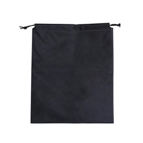 12pcs Nonwoven Fabric Drawstring Bag 40x30cm Black for Travel