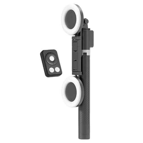 6-in-1 Selfie Stick Tripod With 2 Lights - 67Inch Height Portable Wireless Remote Phone Tripod For Travel | Cell Phone Holder | Travel Phone Tripod Stand Fit For Most Smartphones, For Recording