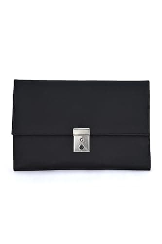 AR BRAND EST. 2021 Travel Document Wallet Organiser with Lock for Passport (Black) — view 3
