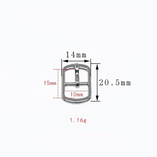 FSSTUD 20 Pcs Small Metal Roller Buckle Single Prong Belt Mini Sewing Webbing Adjustable Shoe Replacement Hardware Pin Center Bar for DIY Craft Golden — view 2