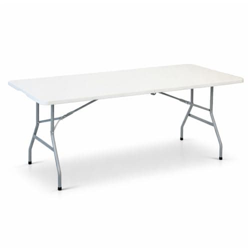 Oypla Heavy Duty Folding Catering Garden Trestle Table - 6ft, White — view 6