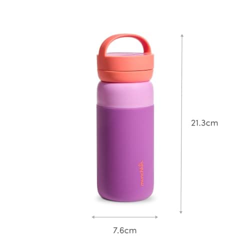 Munchkin Stay Cool Insulated Water Bottle with Straw| 24m+ | 355ml | Purple — view 6
