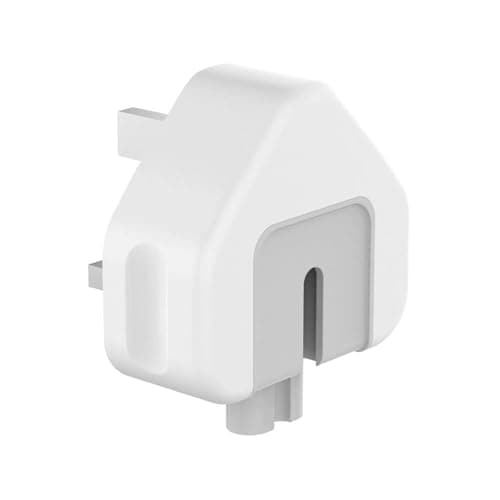 UK Plug for Macbook Charger Adapter - 3 Pin AC Power Adaptor Wall Plug Replacement with Fuse, Compatible with MacBook Pro/Air,iPhone,iPad,MagSafe Chargers,Travel Essential(White, One Size) — view 6