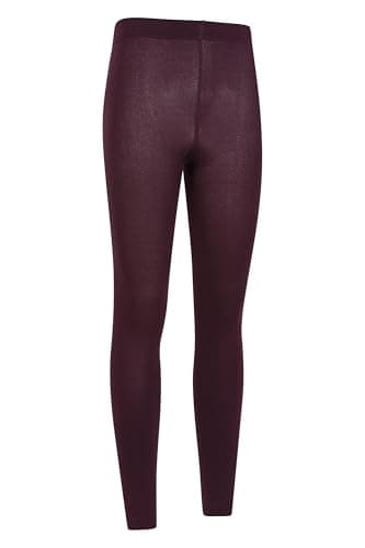 Mountain Warehouse Isotherm Womens Brushed Leggings - Lightweight Ladies Tights, Breathable, Thermal Underwear, Warm - Best for Skiing, Snowboarding Burgundy M — view 4