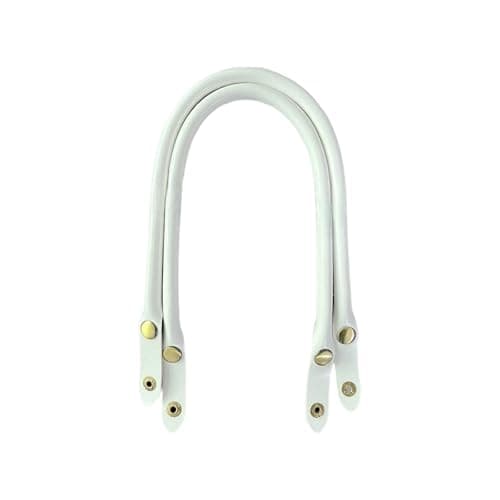 XAGMODSHN PU Leather Handles 47cm with Quick-Release Snaps, White — view 5