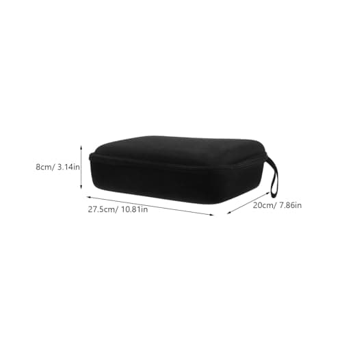 SHINEOFI Eva Storage Bag for Travel Headphone Organizer Protective Earbuds Case Data Cable Case Multi-use Storage Pouch Charging Cable Organizer for Office and School Black — view 2