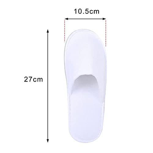 kuou 2 Pairs Disposable Closed Toe Slippers for Hotel, Spa, Travel — view 4