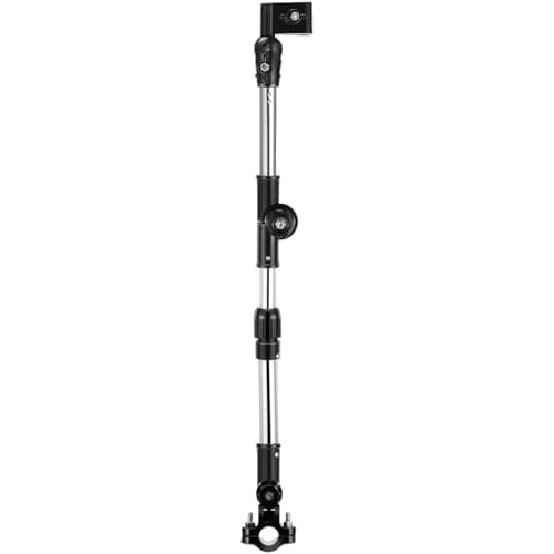 Retractable Adjustable Umbrella Holder for Stroller, Stainless Steel Umbrella Clamp with Non Slip Base for Strollers Wheelchairs Bike — view 6