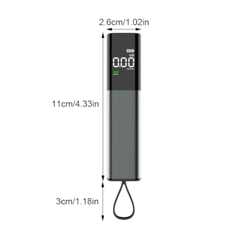 Display Spirit Tester for Adult Automatic Detection and Portable ABS with Battery with Accessory for Unisex Breathalyzer English Version — view 3