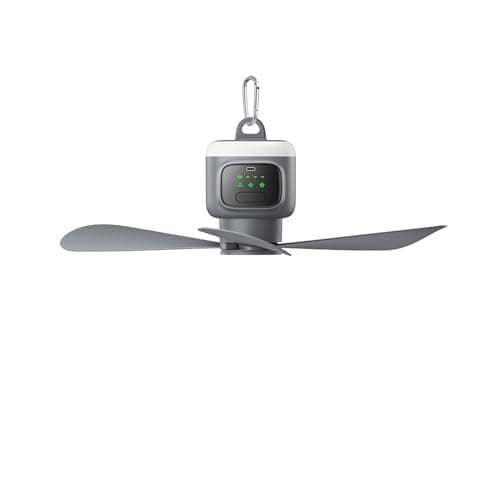VVU&CCO Portable Ceiling Fan with Light, 4 Speeds Adjustment, 2/4/8H Timer