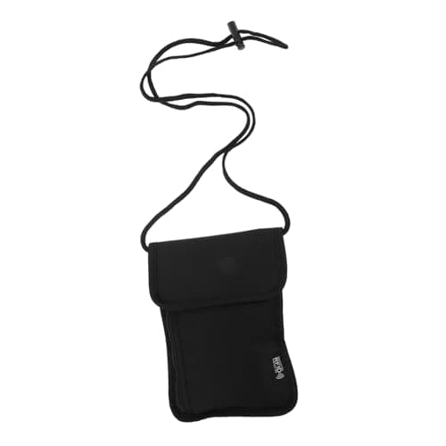 Waterproof Passport Wallet Black Nylon Travel Document Organizer Bag