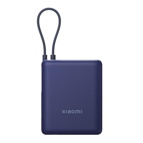 mi 33W Power Bank 10000mAh, Built-in USB C Cable, Fast Charging, Ice Blue