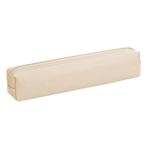 Slim Pu Leather Pencil Case Pouch, Small Pencil Bag with Zipper