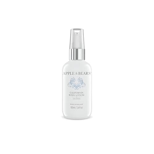 Apple & Bears California Body Lotion (100ml / 3.4 fl oz) - 98% Natural Luxury Vegan Travel Size Moisturizer - Made in UK