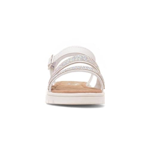 Lilley Junior Snowdonia Girls White Buckle Sandal - Size 2 UK - White — view 3