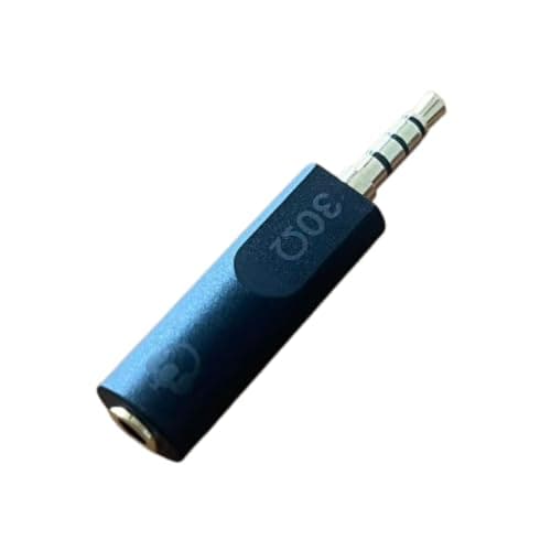 JCALLY Conductor Earphone 3.5 mm to 3.5 mm Impedance Plug Rod 30 ohm 75 150 200 400 600 ohm Noise Cancelling Adapter Resistance Reduce Noise Filter Plug (30 ohm) — view 3