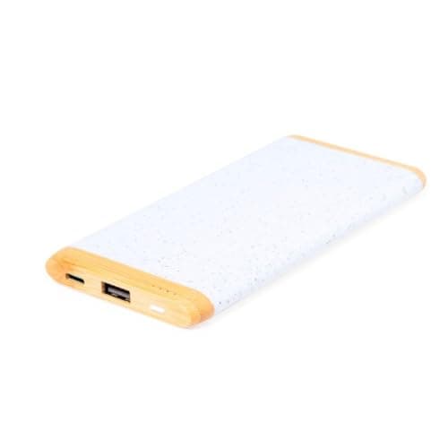 Sawfish Personalised Power Bank Coquin 5000mAh Bamboo and Wheat Straw Power Bank, Portable USB-C Input/Output and USB-A Output External Battery — view 2
