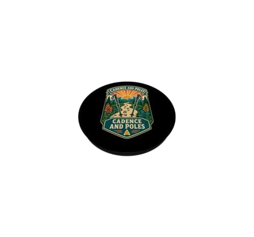 CADENCE AND POLES Nordic Walking Trail Rhythm PopSockets Adhesive PopGrip — view 2