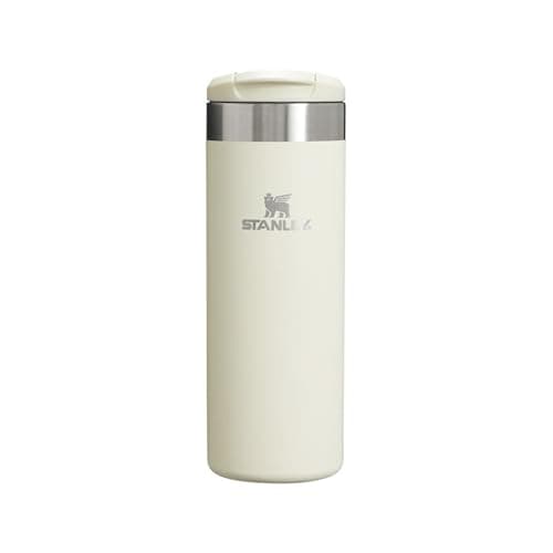 STANLEY 1913 Aerolight Transit Travel Mug 0.47L – Keeps 6 Hours Hot – 8 Hours Cold – Dishwasher Safe – Leakproof – Car Cup Holder Compatible – Insulated Coffee Cup – Cream Gloss