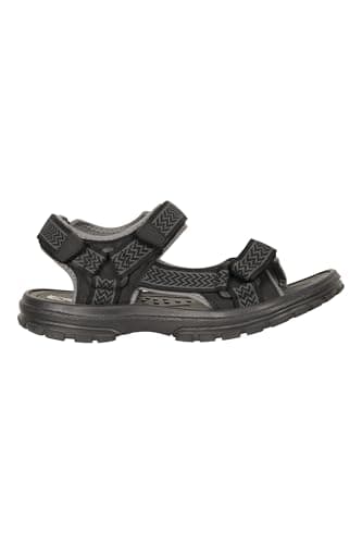 Mountain Warehouse Crete Mens Sandals - Durable Summer Shoes, Sturdy Grip, Cushioned Footbed, Neoprene Lined, Hook & Loop Straps Beach Shoes - for Spring Travel, Walking, Grey, 11 UK — view 3