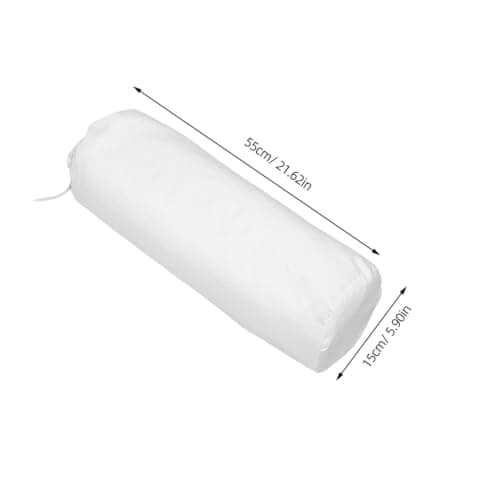 VILLCASE 4pcs White Neck Roll Pillow Case with Drawstring, Soft Cylindrical Bolster Pillowcase, Decorative and Versatile for Living Room Couch and Home — view 2