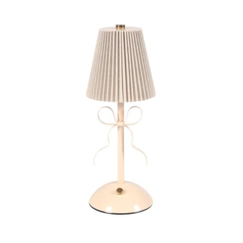 OHS Bow Rechargeable USB Table Lamp Battery Operated Cordless Lamp, Cream