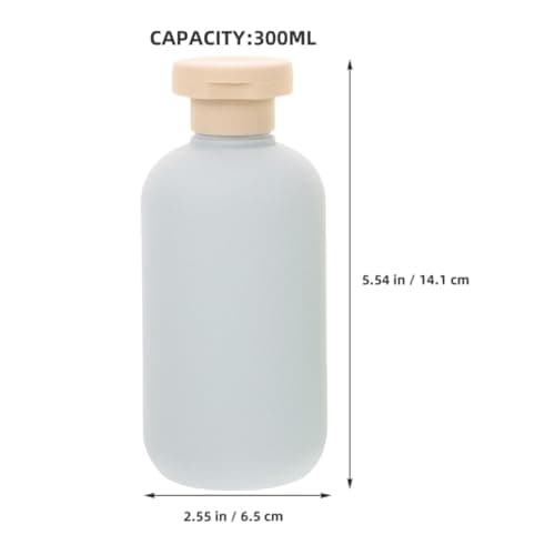 2pcs Travel Toiletry Shampoo Conditioner Bottles 300ml Flip Cap PE — view 2