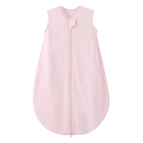 Duomiaomiao Baby Sleeping Bag 0.5 TOG Summer Sleeping Bag, 100% Cotton Baby Sleep Sack 18-36 Months Unseix Baby Wearable Blanket for Infant Newborn Toddler, Pink