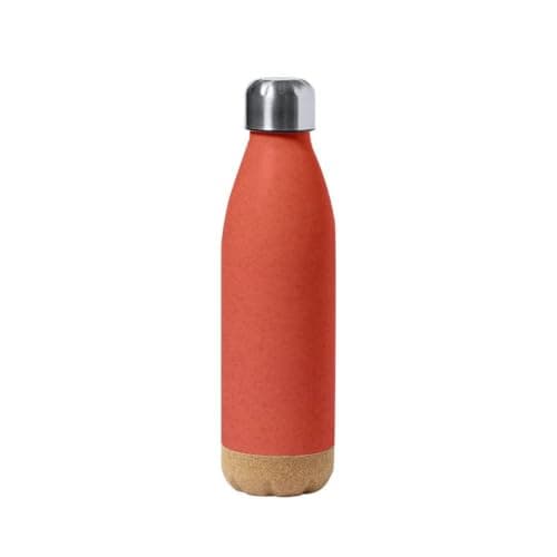 Personalised 650ml BPA-Free Water Bottle with Natural Cork Base & Stainless Steel Lid - Custom Printed Reusable PE Drinking Bottle for Gym, Office, School & Travel — view 3