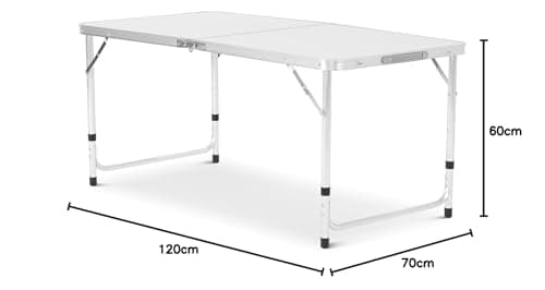 SA Products Folding Table 4ft - 1.2m Heavy Duty Plastic Outdoor Work Top — view 3