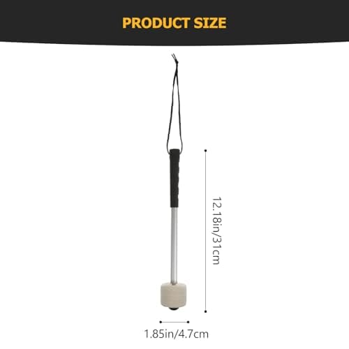 GALPADA Creative Drumstick and Aluminium Alloy Handle with Wool Felt Head Practical Percussion Instrument Stick and Drum Accessories, Sturdy and Well-made Random Color for Marching Band — view 2