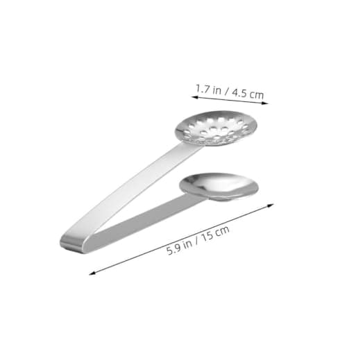 2pcs Stainless Steel Sugar Tongs for Tea Bags, Ice Cubes and — view 2