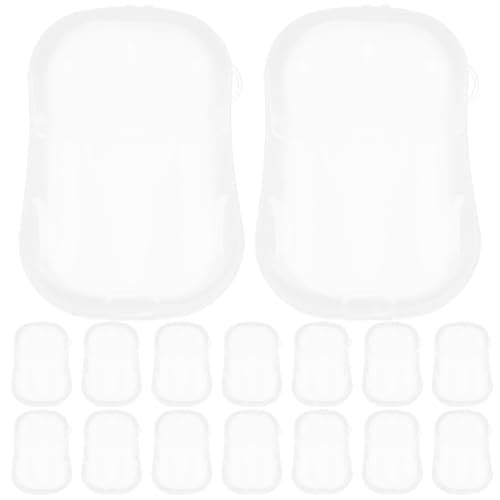 20 Boxes Portable Travel Soap Sheets Box for Hand Washing, White
