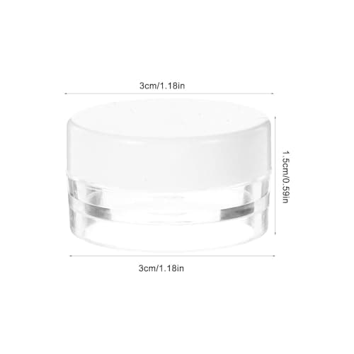 BUGUUYO 20pcs G Plastic Cosmetic Cream Jar Set with Screw Lids, Portable and Easy Observation Containers for Cosmetics, for Travel and Daily Life Moisturiser Storage — view 2