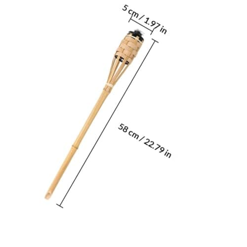 SAFIGLE Bamboo Torch for Outdoor Travel and Wedding Rustic Decoration — view 2