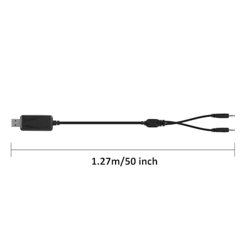 Dual Charging Cable for Rechargeable Batteries, DC 5V to DC 8.4V Step Up Cable Voltage Converter Power Adapter, 3.5x1.35mm DC35135 Jack Port — view 5