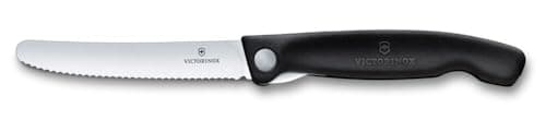 Victorinox Swiss Army Knife Foldable Picnic Knife Serrated Edge Black — view 2
