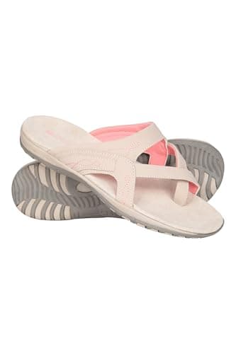 Mountain Warehouse Shoreline Womens Sandals - Breathable Ladies Shoes, Neoprene Lined Footwear, Microfibre Footbed - For Spring Summer, Sports, Gym, Camping Light Beige 7