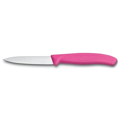 Victorinox Swiss Classic, Paring and Vegetable Knife Set, 2-piece, Extra Sharp Blade, Straight Edge for Precise cuts, 8 cm, Stainless Steel, Pink — view 2