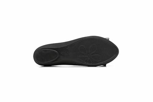 IVACHY Women Girl Black Ballet Shoes Jelly Shoes - Closed Toe Ballerina Pumps- Bow Details- Available Size 3 to 8 — view 5