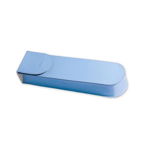 NORI Press Iron Steamer Travel Case, Heat Protectant Lining, Vegan Leather Storage Case for Mini Iron, Magnetic Snap Closure, 16.5 x 3.75 x 2.5 in - Blue