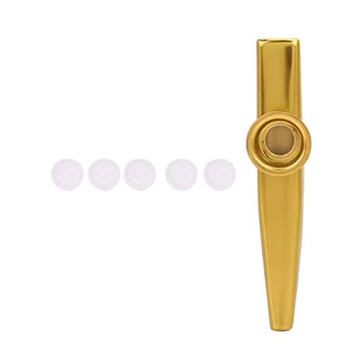 aqxreight Aluminum Alloy Kazoo Musical Instrument for Adults & Kids, Portable Humming Kazoo for Guitar Ukulele Jam Sessions, Travel Companion, No Music Needed (Gold) — view 6