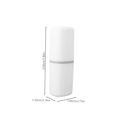 WRITWAA Toothbrush and Toothpaste Storage Box White Plastic Travel Holder — view 2