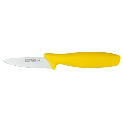 Rockingham Forge Essentials Yellow Handle Paring Knife 9cm for Cooked Meats - Coloured Knives for Food Hygiene, Allergen and Intolerance Food Preparation- Colour Coded Stainless Steel Kitchen Knives